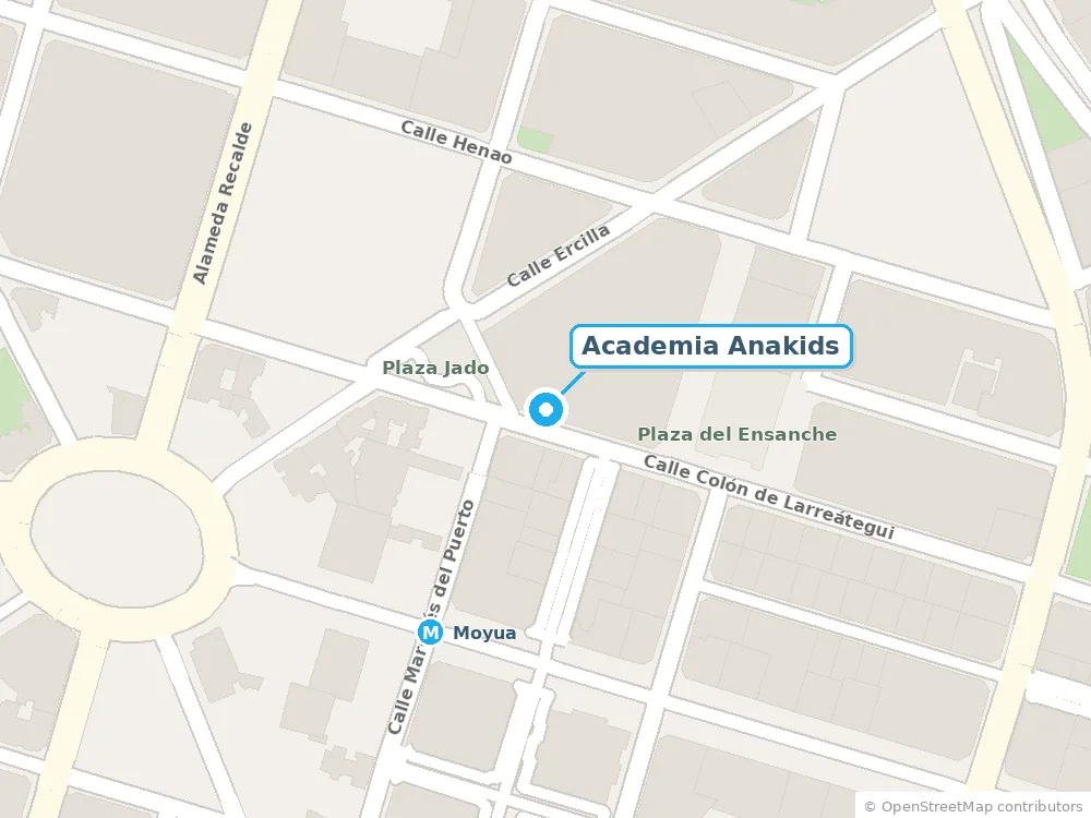 Plano de la ubicación de Academia Anakids en Bilbao